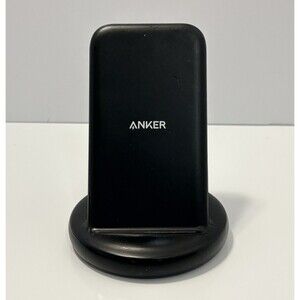 Anker PowerWave 10 Wireless Charging Stand, 2 USB-A Ports, Black